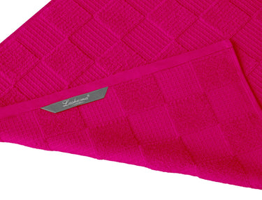 Geschirrtücher 2 in 1 Waffelpique und Frottee 50x50 cm, Pink - Purpur