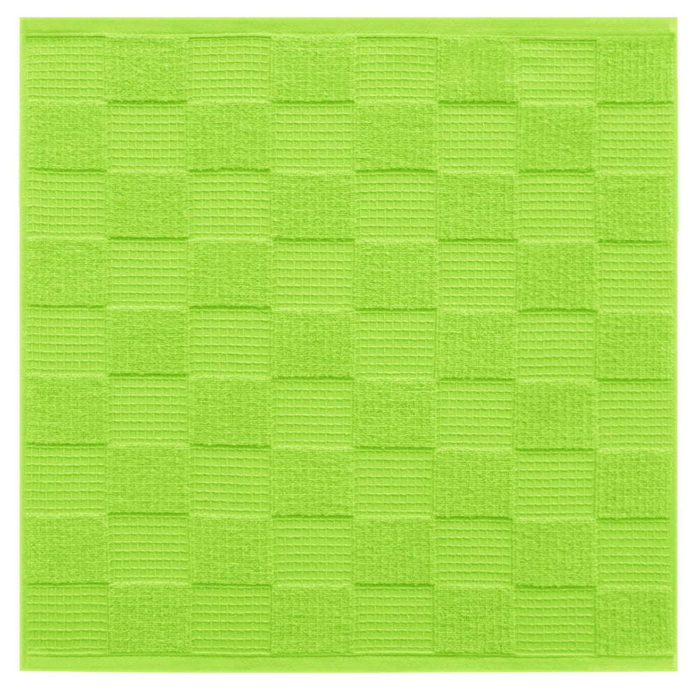 Geschirrtücher 2 in 1 Waffelpique und Frottee 50x50 cm, Grün - Apfel