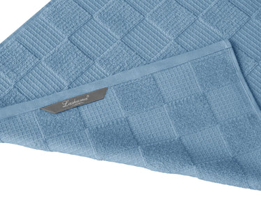 Geschirrtücher 2 in 1 Waffelpique und Frottee 50x50 cm, Blau - Tauben