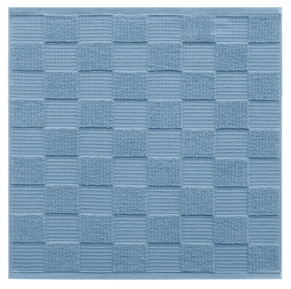 Geschirrtücher 2 in 1 Waffelpique und Frottee 50x50 cm, Blau - Tauben