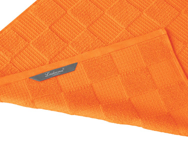 Geschirrtücher 2 in 1 Waffelpique und Frottee 50x50 cm, Orange - Blutorange