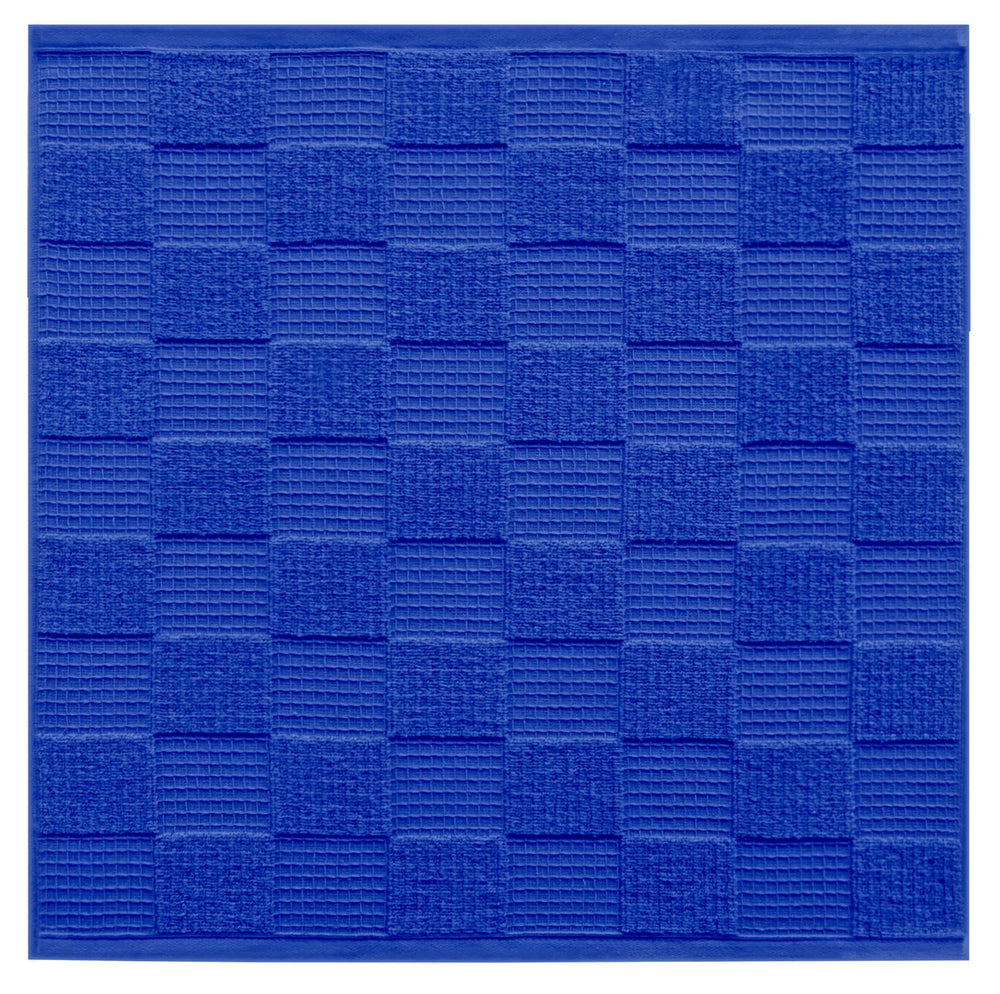 Geschirrtücher 2 in 1 Waffelpique und Frottee 50x50 cm, Blau - Königsblau