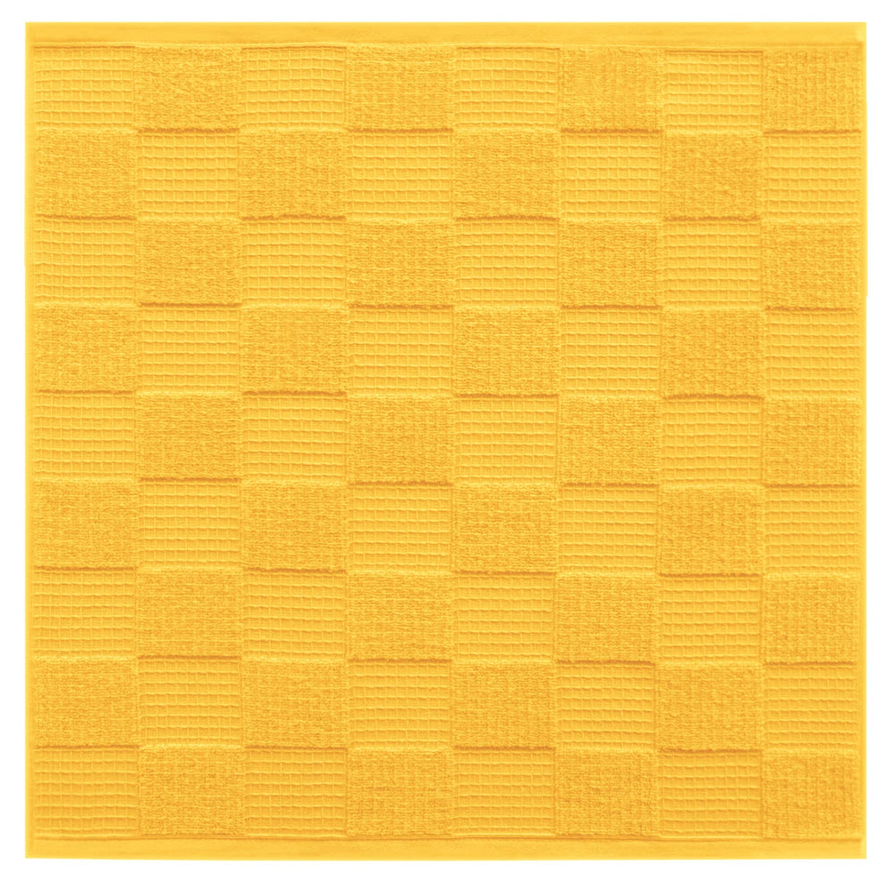 Geschirrtücher 2 in 1 Waffelpique und Frottee 50x50 cm, Gelb - Aprikosen
