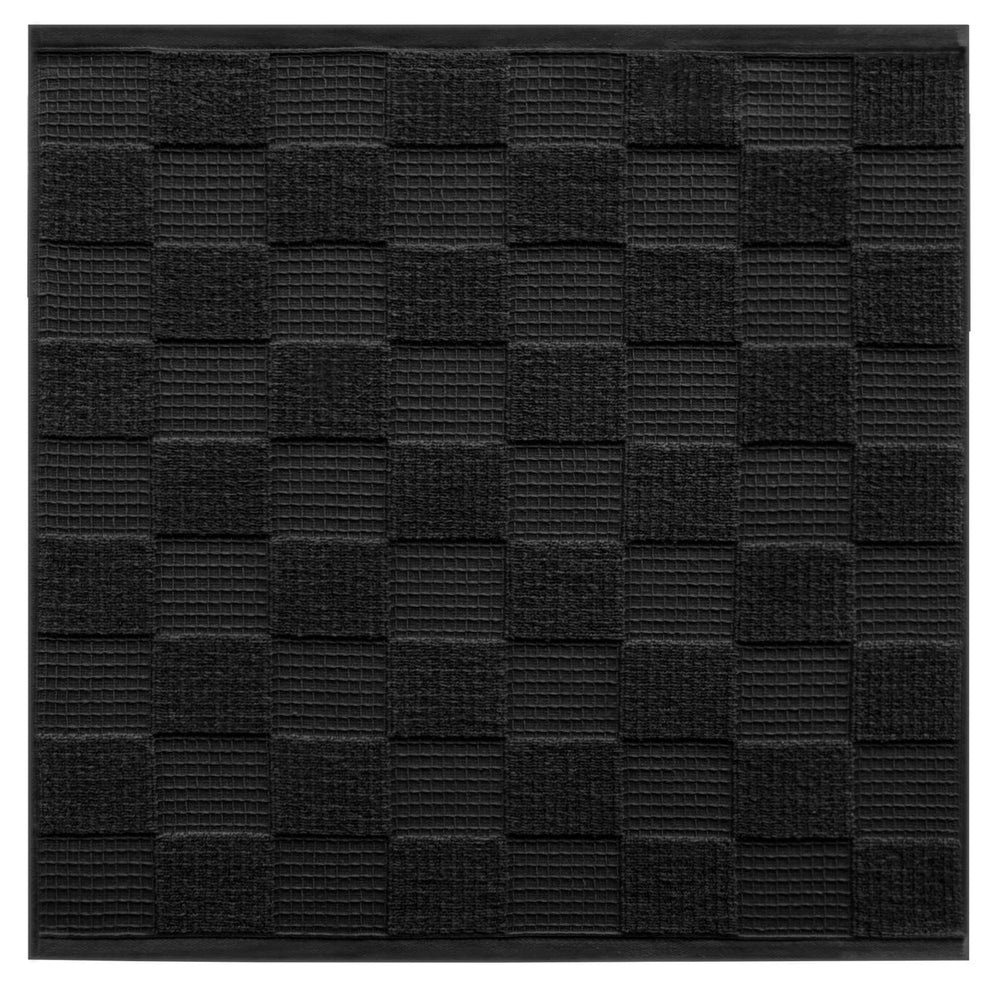 Geschirrtücher 2 in 1 Waffelpique und Frottee 50x50 cm, Schwarz