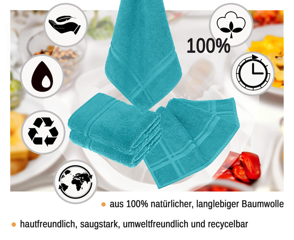 Küchenhandtücher Set 50x50 cm Grün - Nautic