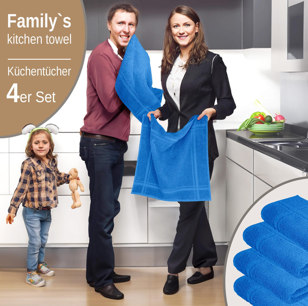 Küchenhandtücher Set 50x50 cm Blau - Capri
