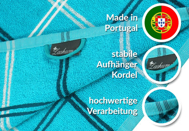 Frottee Küchenhandtuch 50x50 cm, 6er Set Grün - Nautic
