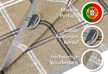 Frottee Küchenhandtuch 50x50 cm, 6er Set Grau - Kiesel