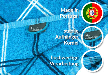 Frottee Küchenhandtuch 50x50 cm, 6er Set Blau - Capri