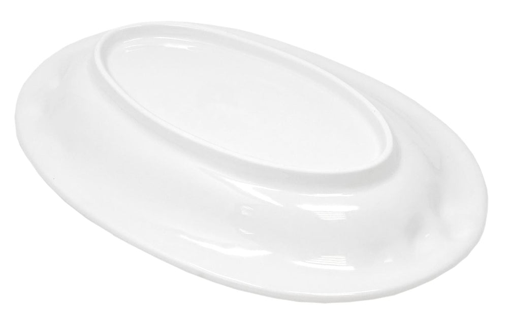 Handgemachte Ovale Servierplatte aus Italienischer Keramik im Olivendesign, Servierteller 32x19 cm