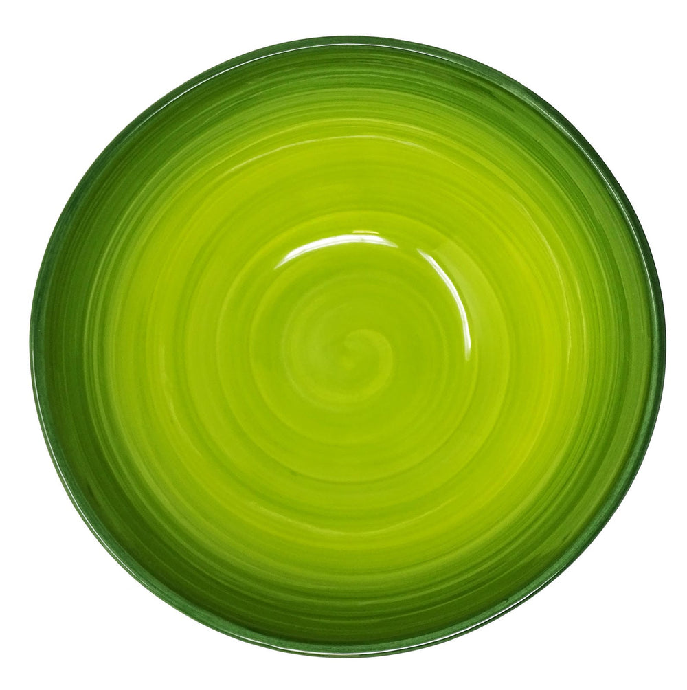 Servierschüssel Keramik Motiv: Pusteblume, Obstschale rund 26 cm, Italienische Salatschüssel