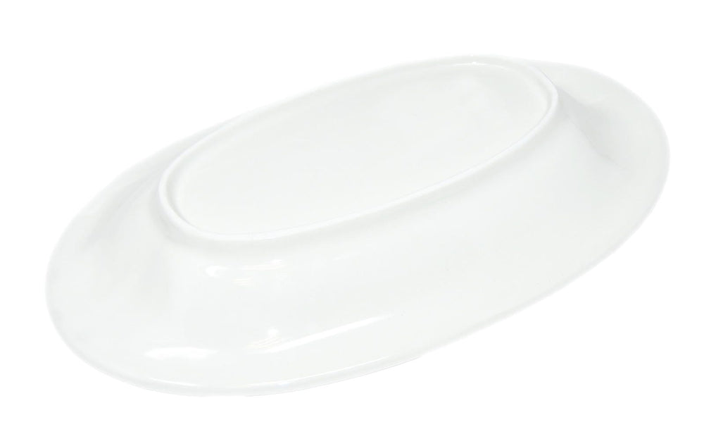 Handgemachte Ovale Servierplatte im Tomate Mozzarella Design aus Italienischer Keramik, Servierteller 31x20 cm, 3 cm tief