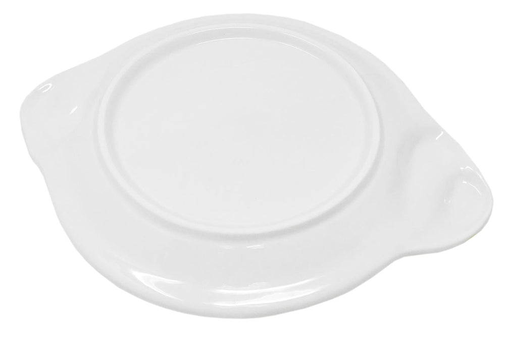 Handgemachter Frühstücksteller Rund aus Italienischer Keramik im Zitronendesign, Essteller 27x20 cm