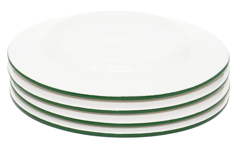 flache Brotteller 15 cm Ø, Teller Keramik Set 4 teilig, Dessertteller gelb Zitrone