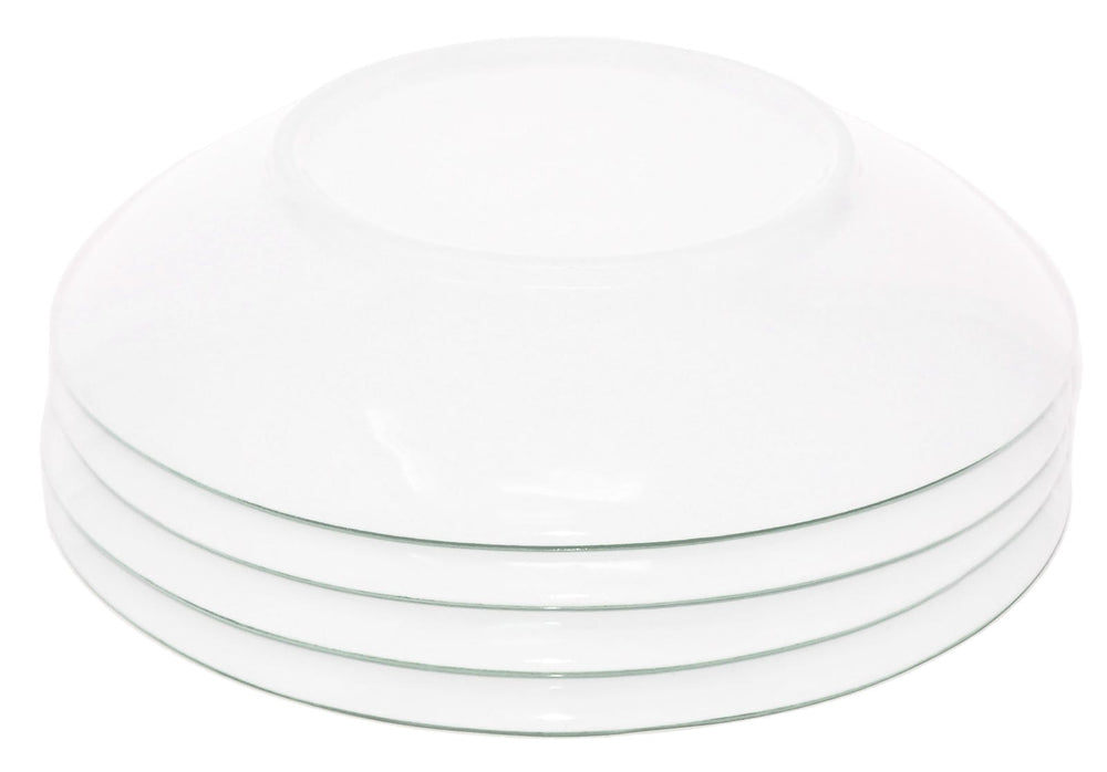 Servierteller Zitrone gelb, Suppenteller rund 19 cm Ø, Keramik Speiseteller 4er Set