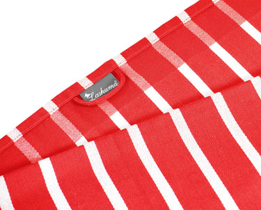 Geschirrhandtücher 3er Set 50x70 cm, Rot - Weiß
