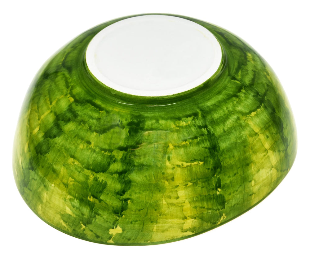 Keramik Schale Rund, Mediterrane Dekoschale, Schüssel Motiv: Melone, Handgeformte Salatschüssel Klein Ø 20 cm