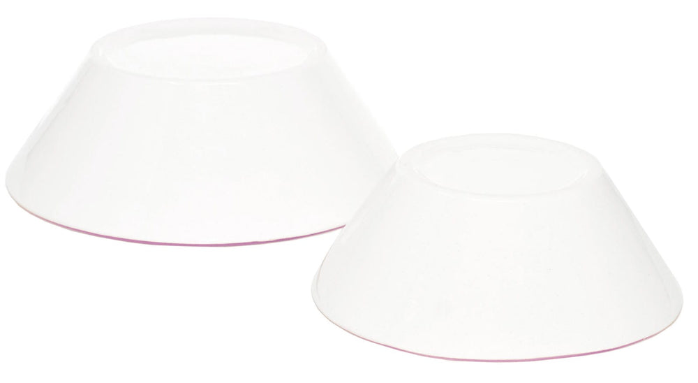 Schalen 2er Set lila Lavendel, Obstschüssel Keramik 18 cm Ø, runde Servierschüssel 23 cm Ø