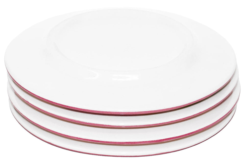 runde Kuchenteller 15 cm Ø, Frühstücksteller lila Lavendel, Brotteller Set 4 teilig