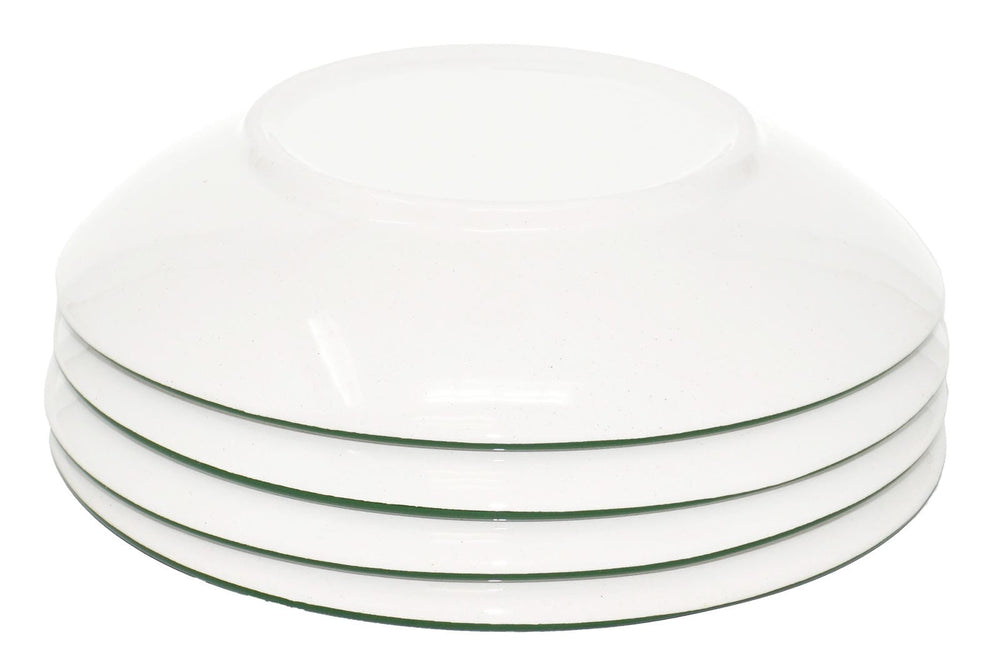 Essteller 4er Set Keramik, Nudelteller bunt Gemüse, Servierteller rund 19 cm Ø