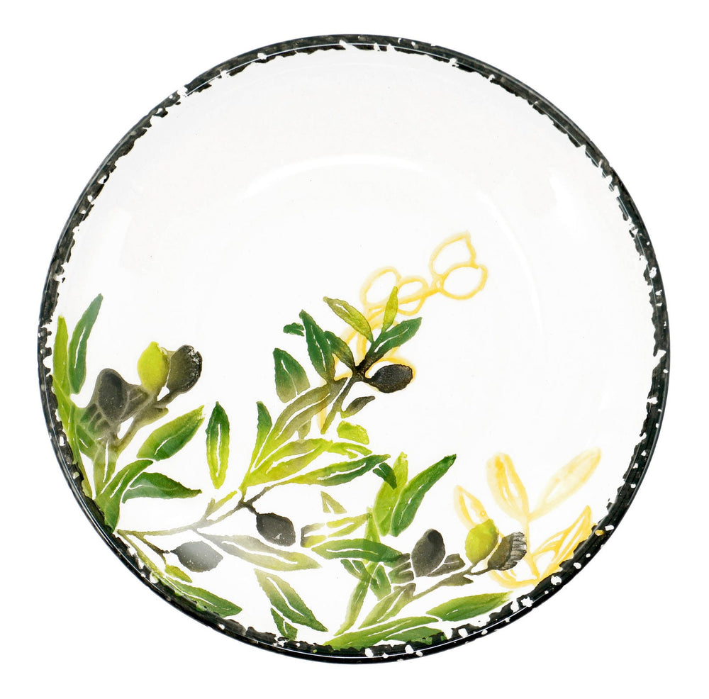 Keramik Suppenteller tief Olive, Teller für Suppe rund 19 cm Ø