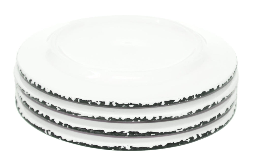 4er Set kleine Essteller grün Olive, Anrichte Keramik für Party15 cm Ø