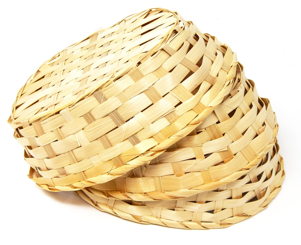 Bambus Körbchen in 3er Set Oval 23 x 17 cm