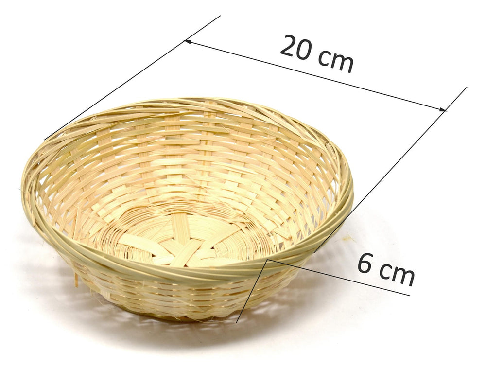 Bambus Körbchen rund in 10er Set Ø 20 cm