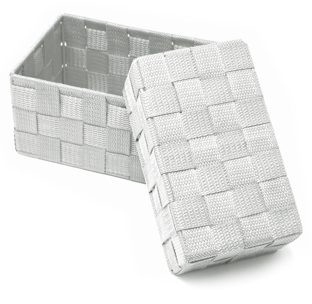 Bad Körbchen eckig in Silber - Grau 2er Set