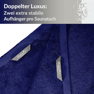 XXL Saunahandtuch 100x200 cm Lillby Blau - Marine