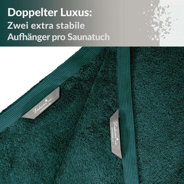 XXL Saunatuch 100x200 cm Lillby Schiff Grün - Opal
