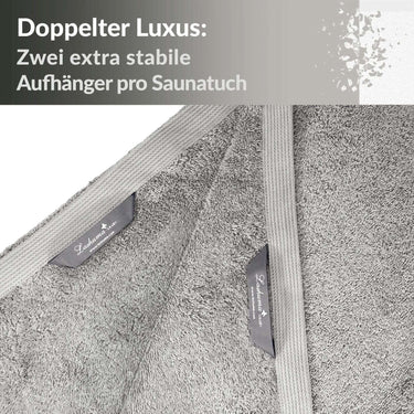XXL Saunahandtuch 100x200 cm Lillby Grau - Stein