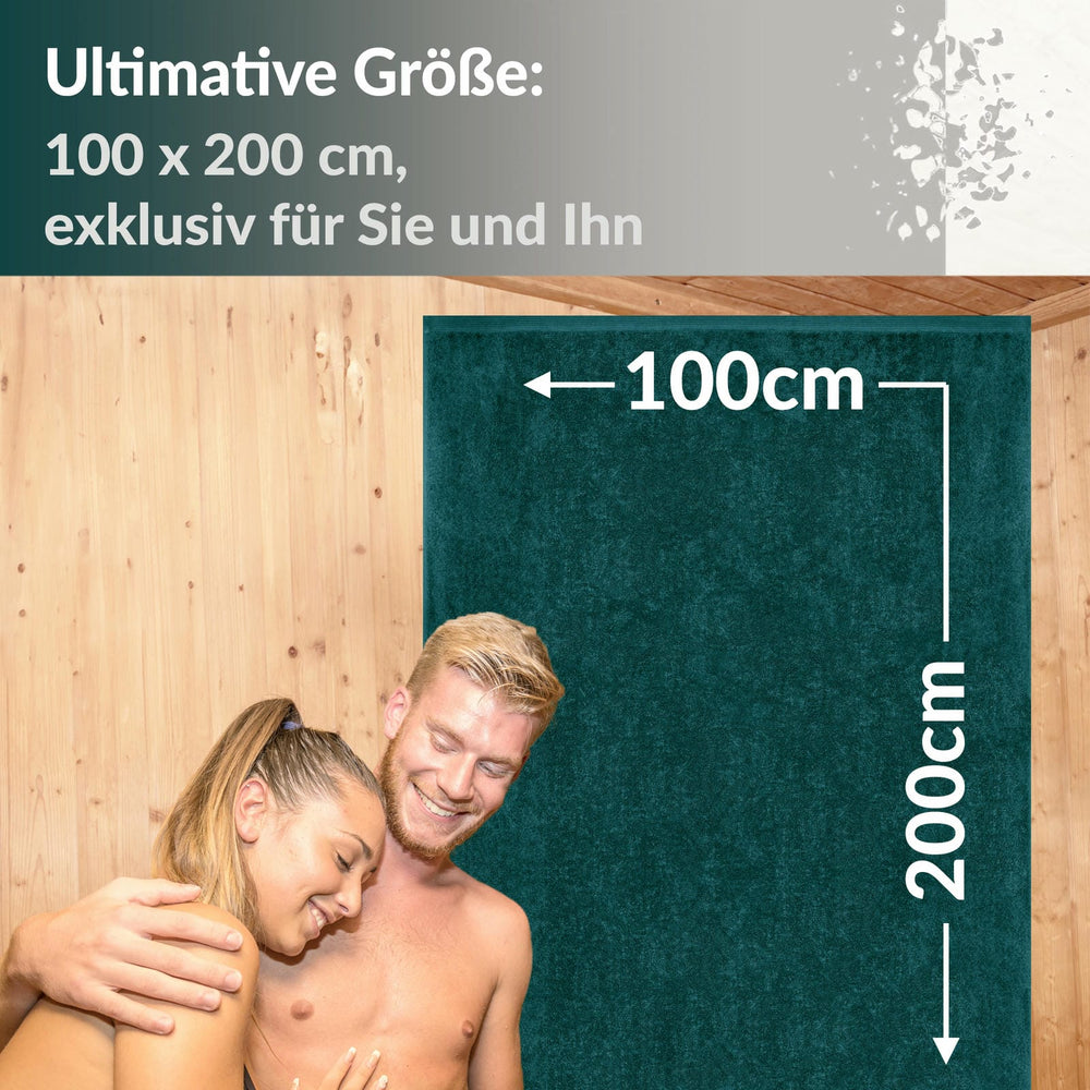 XXL Saunahandtuch 100x200 cm Lillby Grün - Opal