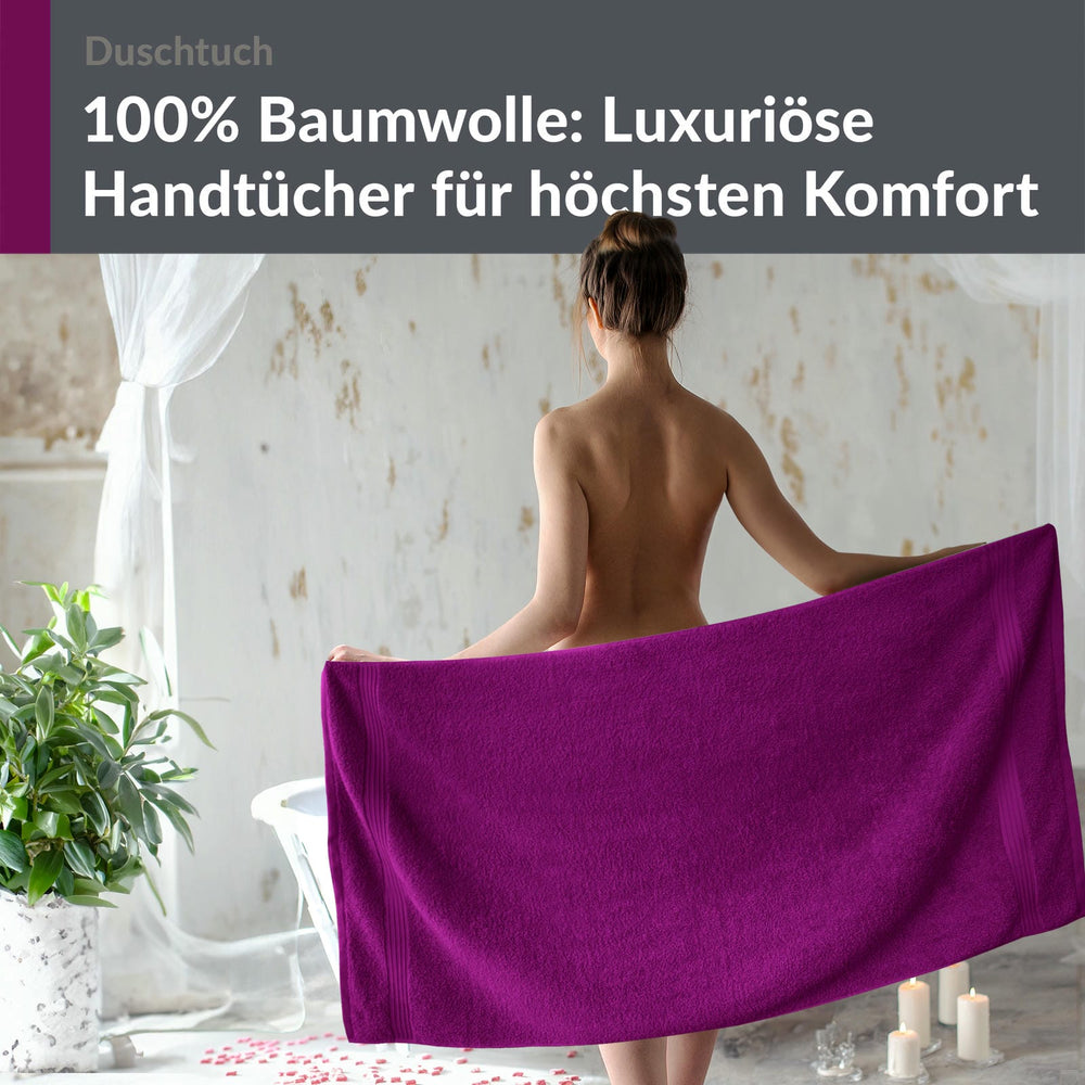 Duschtuch - Badetuch 70x140 cm Lila - Orchidee