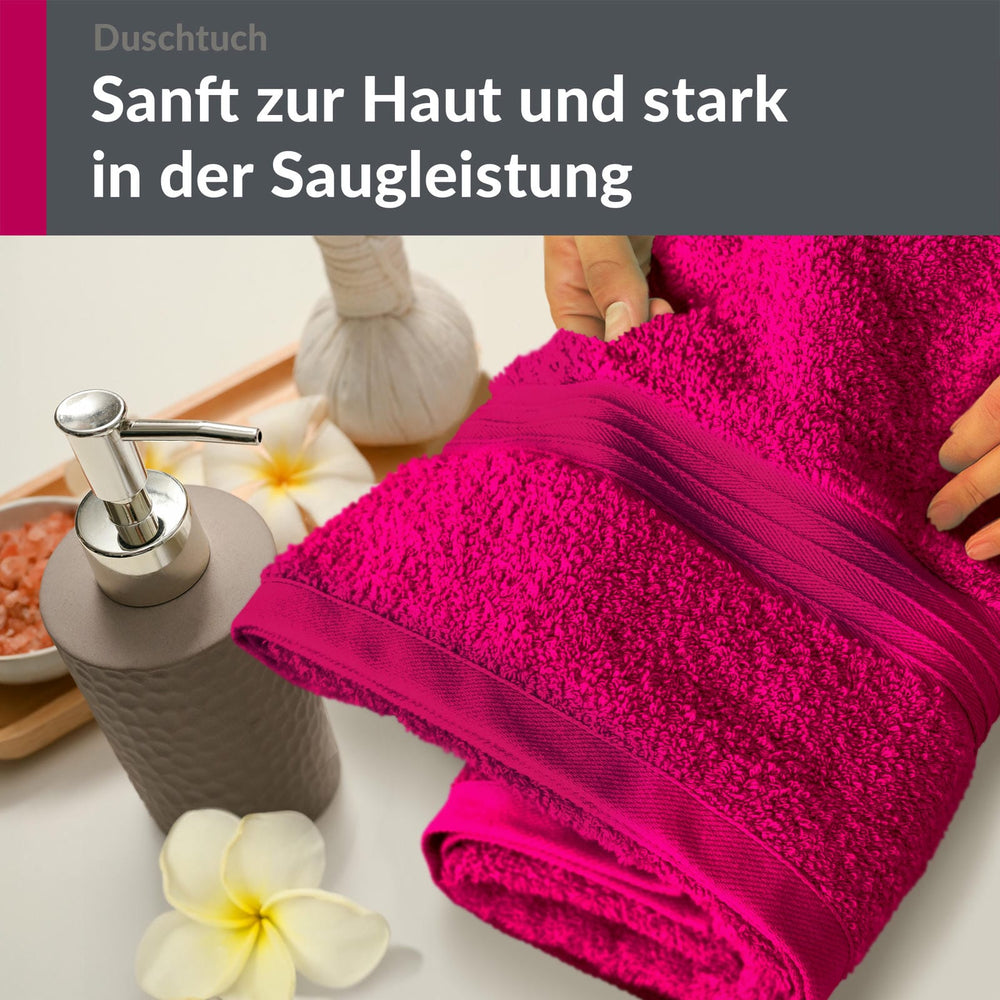Duschtuch - Badetuch 70x140 cm Pink - Purpur