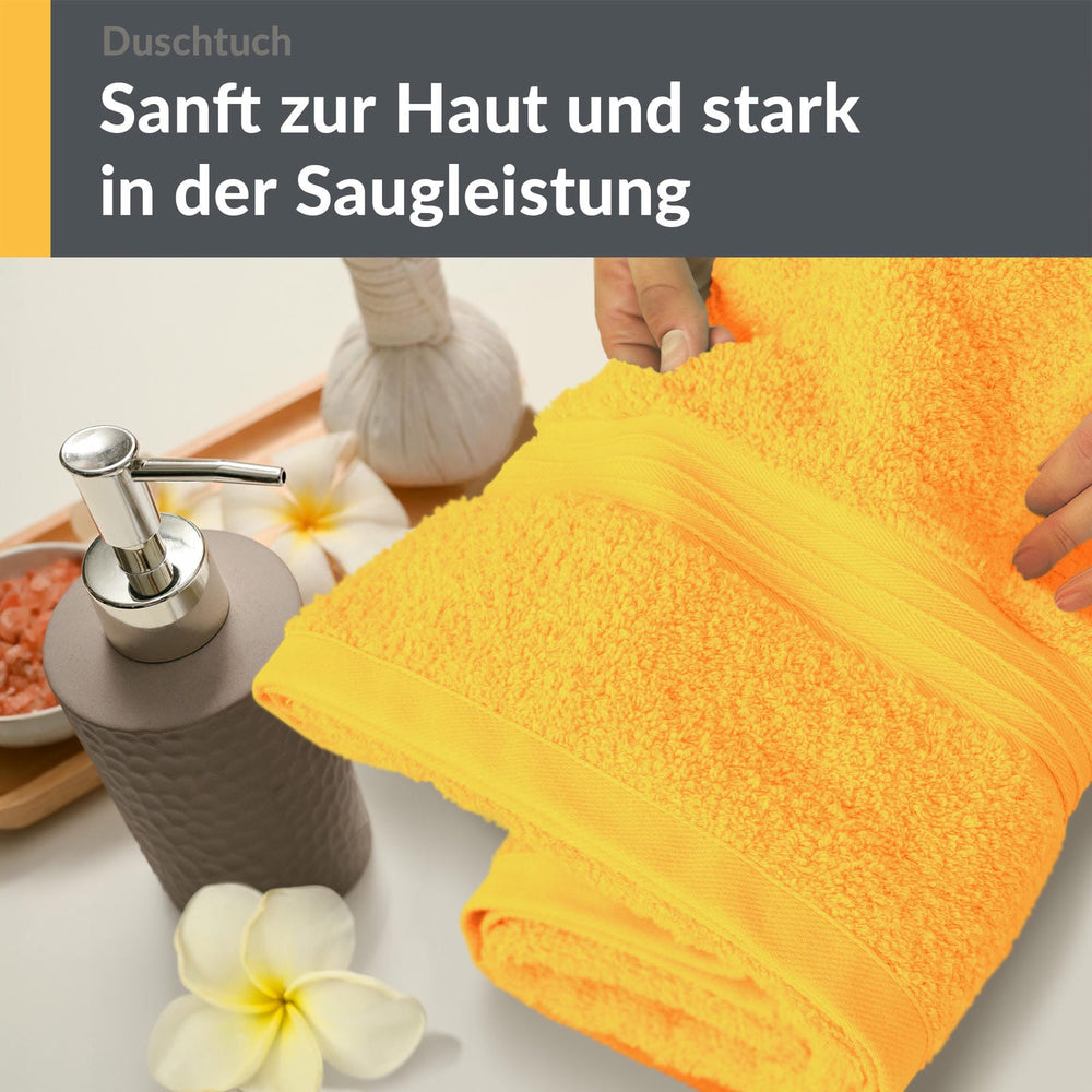 Duschtuch - Badetuch 70x140 cm Gelb - Aprikosen