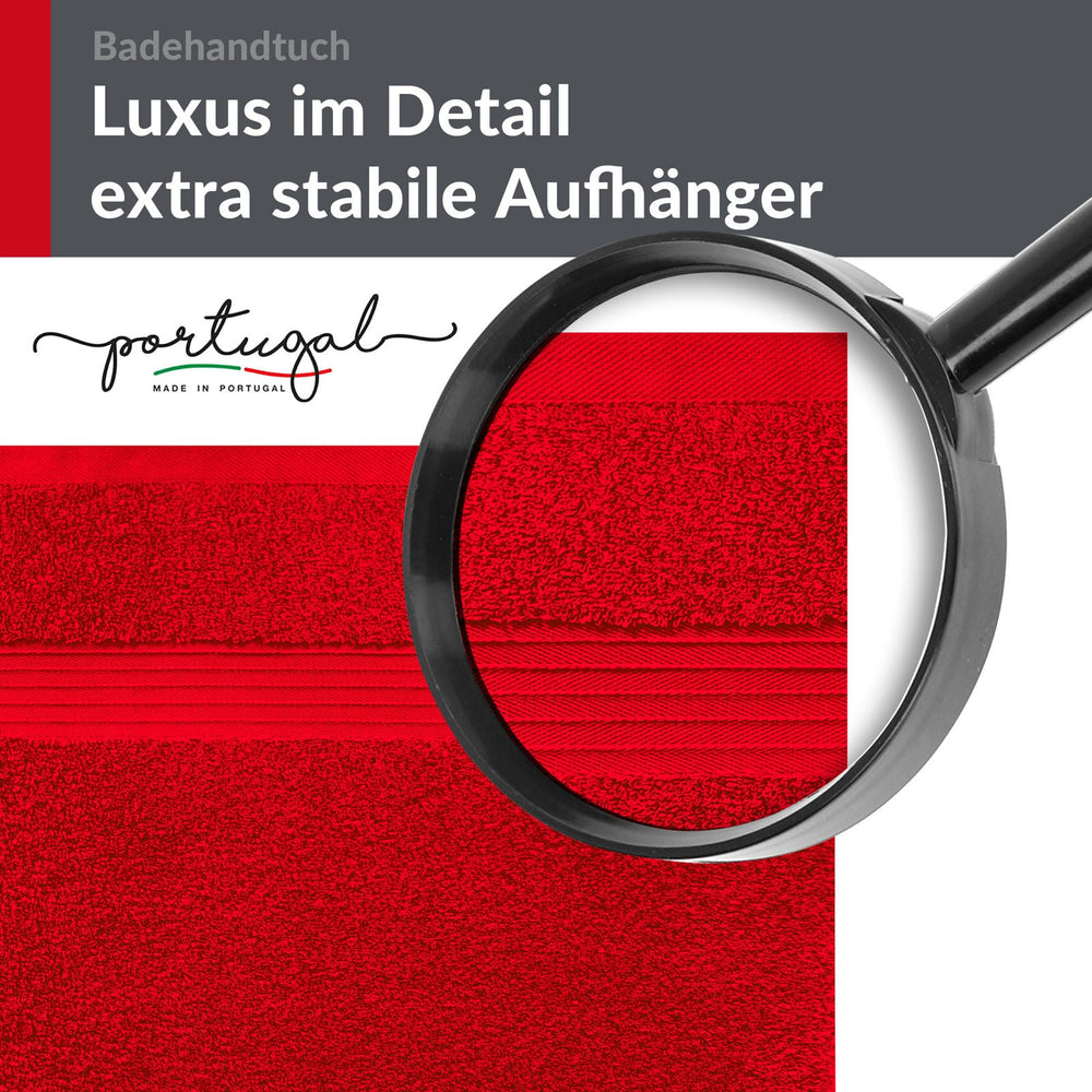 Badetuch 100x150 cm Rot - Scharlach