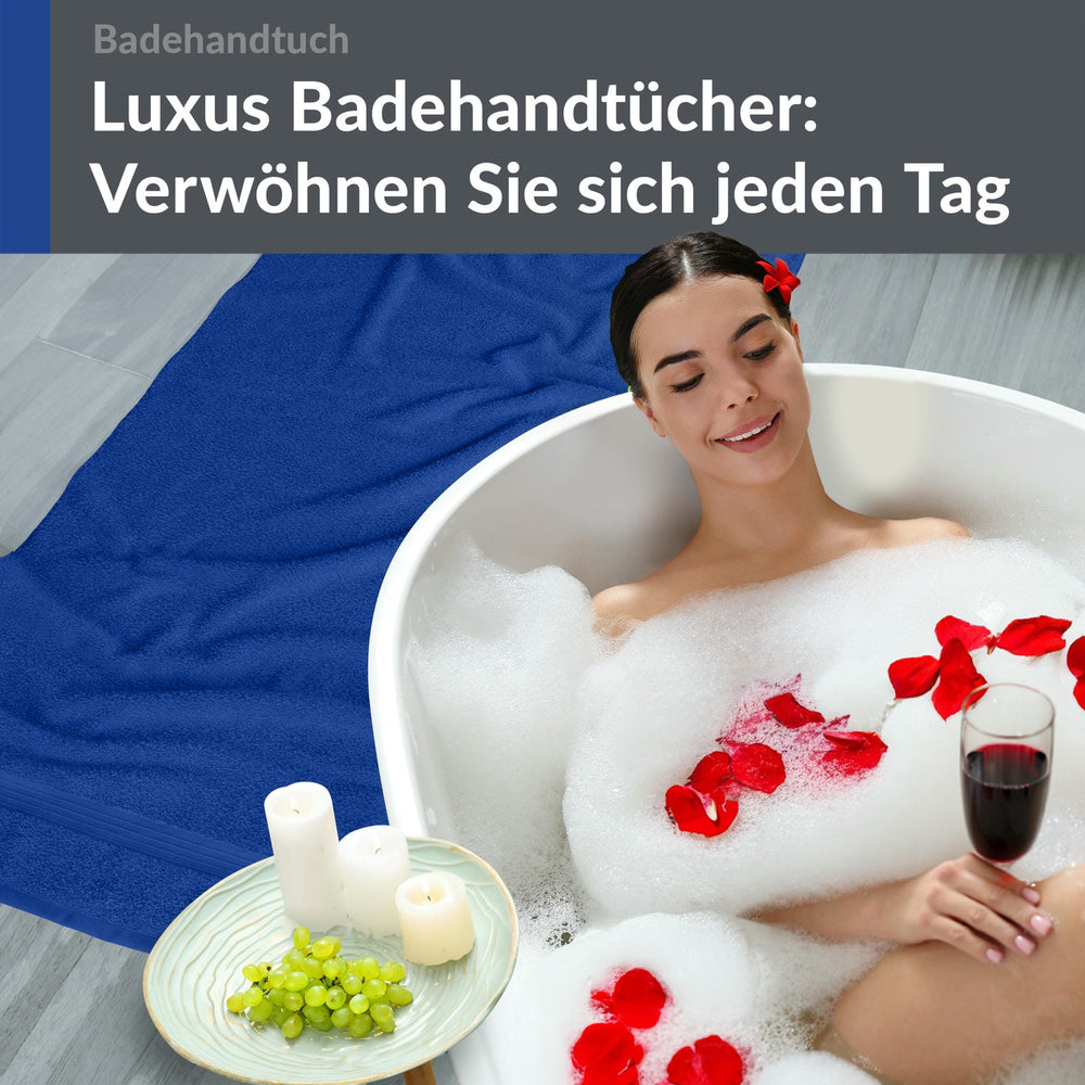 Badetuch 100x150 cm Blau - Königsblau