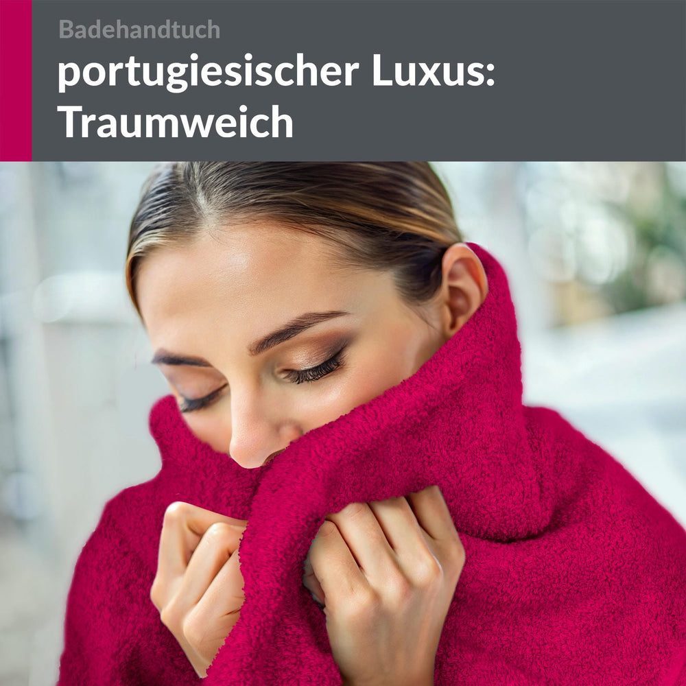Badetuch 100x150 cm Pink - Purpur