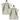 Waschlappen 30x30 cm 2er Set Grau - Kiesel