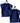 Waschlappen 30x30 cm 2er Set Blau - Marine