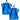 Waschlappen 30x30 cm 2er Set Blau - Capri
