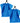 Waschlappen 30x30 cm 2er Set Blau - Capri