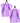 Waschlappen 30x30 cm 2er Set Lila - Flieder