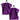 Waschlappen 30x30 cm 2er Set  Lila - Aubergine