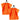 Waschlappen 30x30 cm 2er Set Orange - Clementinen