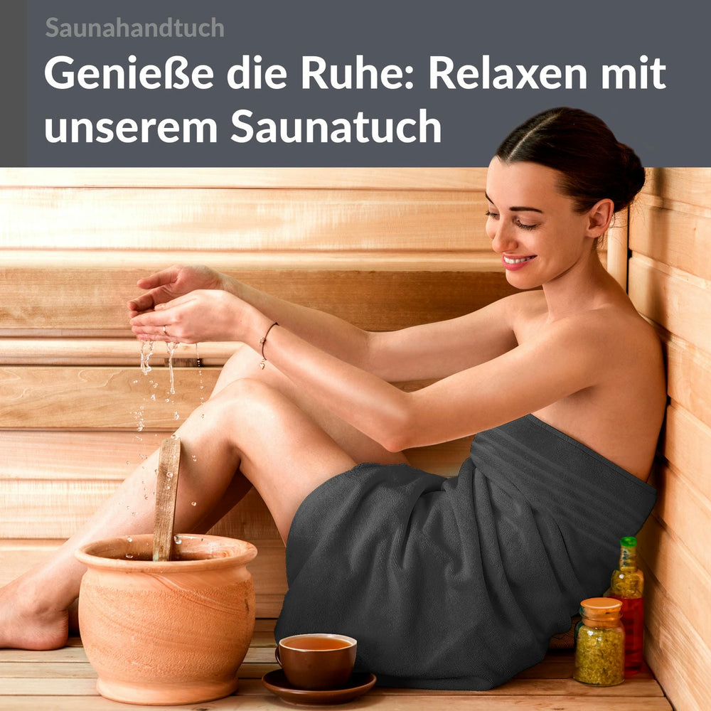 Badetuch groß 100x200 cm Grau - Anthrazit